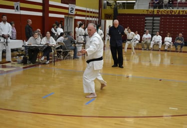 Sensei Ernie Dunkelberger competing in national karate competition