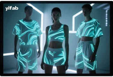 Digital textile responding to UV light