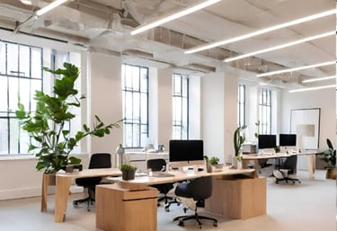 Textile fabrics company: spacious open plan offices Textile fabrics manufacturing company: spacious 