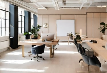 Textile fabrics company: spacious open plan offices Textile fabrics manufacturing company: spacious 