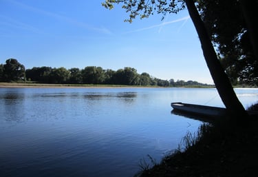 La Loire, french river in Angers, France