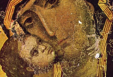 Icône sandwich Marie et l'Enfant Jésus