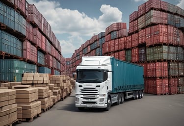 Photo of neatly packed goods ready for international shipment, showcasing careful handling and packaging.