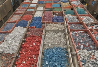 A pile of various scrap metals ready for recycling.