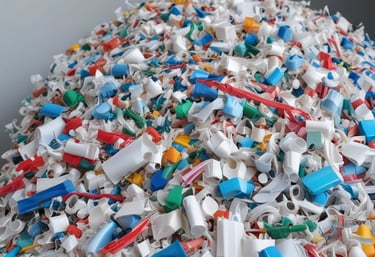 A pile of various scrap metals ready for recycling.