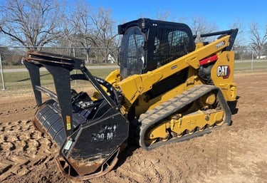 Our heavy duty tools can handle heavy vegetation and small trees turning them to mulch.