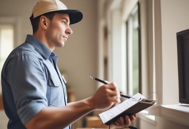 A professional consultation setting with a medical professional sitting at a desk facing a client. The room has a modern aesthetic with white walls decorated with framed certificates. The desk is organized with office supplies, a laptop, and a fruit bowl in the center.