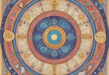 A serene setting with a crystal ball and tarot cards.