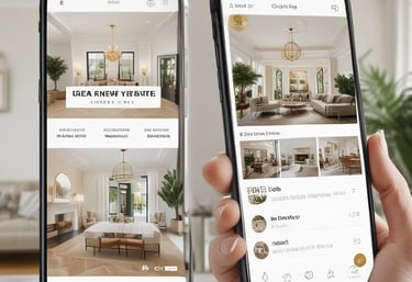 An elegant image showcasing social media content for real estate.