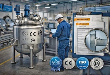Chemical reactors and storage tanks manufacturer