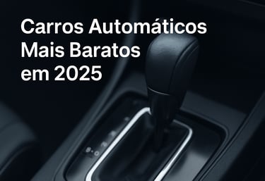 Câmbio automático em foco com fundo desfocado, representando carros automáticos mais baratos em 2025