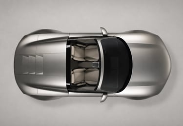 Vista superior do novo Audi Concept C elétrico com design futurista e interior minimalista.
