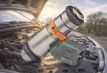 bico injetor de combustível no motor do carro