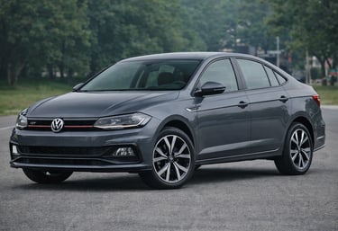 carro grande e barato sedan azul moderno em ambiente urbano