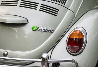 Transformar carro a combustão em elétrico: detalhe da tampa traseira de Fusca