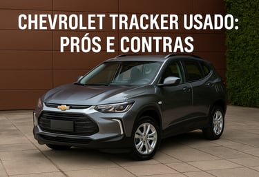 Chevrolet Tracker usado em destaque, capa de artigo com título “Chevrolet Tracker usado: prós e cont