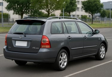 Toyota Fielder usado em ângulo traseiro: espaço e confiabilidade