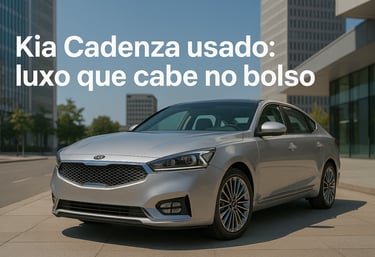 Kia Cadenza usado em ângulo 3/4 dianteiro urbano executivo