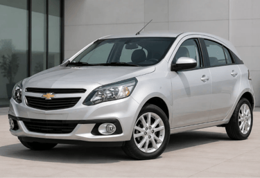 Chevrolet Agile prata em showroom externo moderno