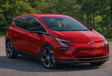 Chevrolet Bolt 2027 elétrico vermelho da GM em nova geração