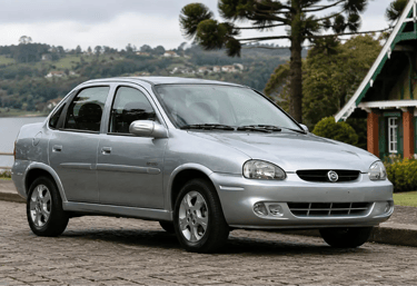 Chevrolet Corsa Classic em cidade do Sul do Brasil representando a frota mais antiga