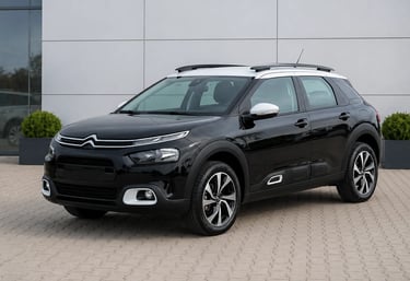 Citroën C4 Cactus 2022 em showroom externo neutro sem placa dianteira