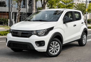 Fiat Mobi 2024 branco estacionado em rua urbana durante o dia