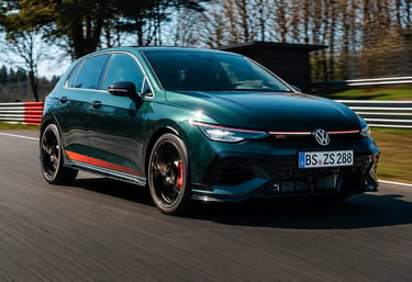 Volkswagen Golf GTI Edition 50 acelerando em Nürburgring
