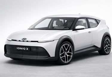 Hyundai IONIQ 3 2027 em versão de produção com design compacto elétrico urbano