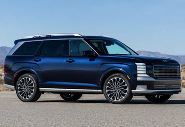 Hyundai Palisade em destaque com visual premium voltado para viagens em família