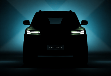 jetta x suv elétrico conceito teaser oficial com iluminação frontal em led