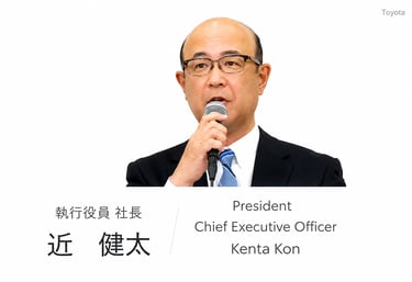 Kenta Kon, novo CEO da Toyota, durante apresentação sobre o futuro da montadora