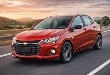 modelos onix vermelho em destaque versão moderna sem placa em cenário externo sofisticado