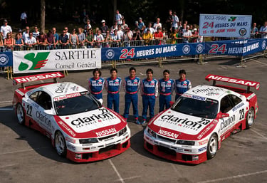 Nissan Skyline GT-R R33 da Nismo durante apresentação nas 24 Horas de Le Mans de 1996