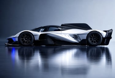 Red Bull RB17 em perfil lateral com design aerodinâmico e piso altamente refletivo