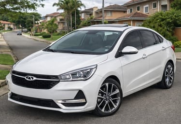 Sedã turbo 2021 da CAOA Arrizo 5 com câmbio CVT de 9 marchas por menos de 70 mil em bairro residenci