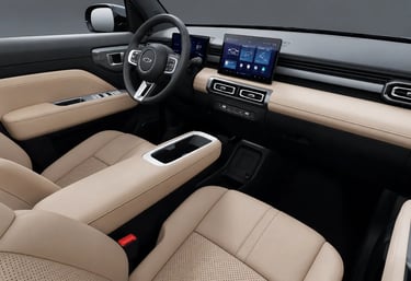 Interior do Chevrolet Spark 2026 com painel digital e central multimídia integrada