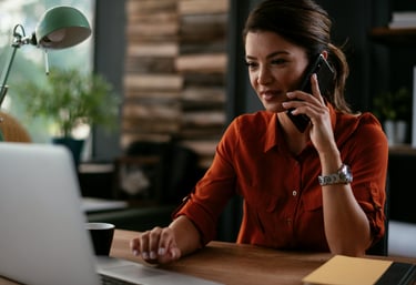 Virtual Office Assistant on a video call with a client