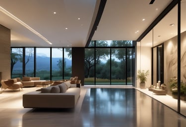 A construction site with workers actively engaged in building a structure. The site consists of metal frameworks and unfinished concrete slabs laid out in a grid-like pattern. Several construction materials, including metal beams and rebar, are scattered across the site. The background features a brick building with multiple arches and open windows.