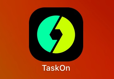a logo for taskon on the app store