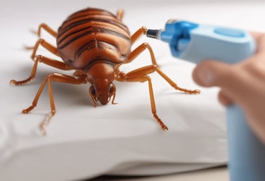 Close-up of eco-friendly insecticide being applied around a home's foundation.