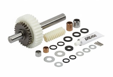 photo of a garage door gear and its components