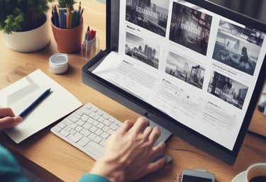 someone working on website design