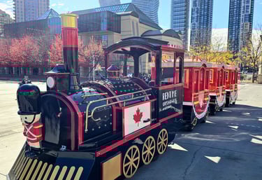 Trackless train for rent delivering across Ontario and Toronto GTA