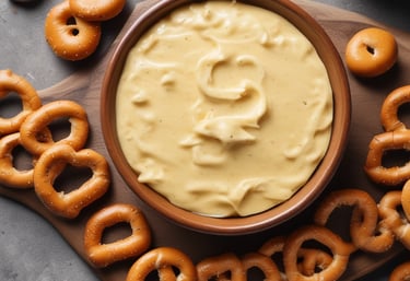 Beer cheese spread with pretzels