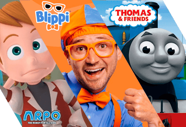 Blippi, Arpo and Thomas, portuguese dubbing and brazilian voice actor