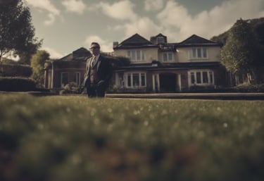 white and brown painted house
