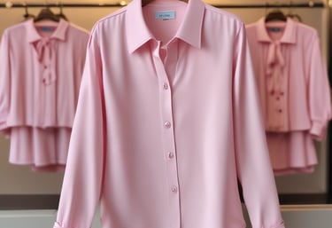 Elegant woman browsing luxury fashion clothes in a stylish boutique.