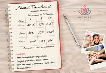 Promociones para familia en pilates