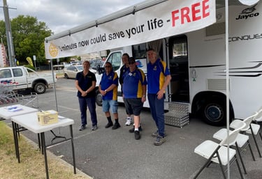 RN, Jennifer, with Rod, Wendy, Graham and Steve from RCQ